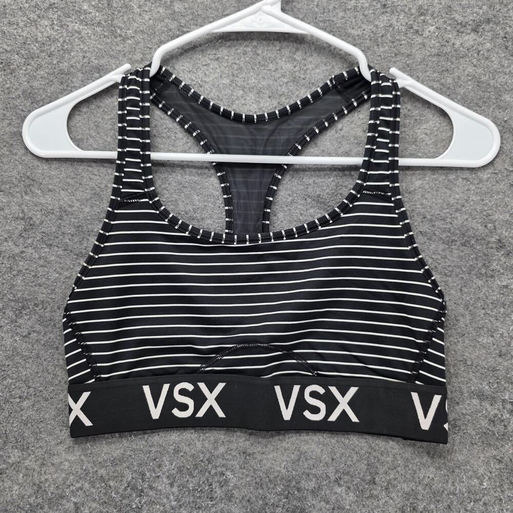 Victoria's Secret VSX Sport Tank Womens S Black Cropped High Neck Built-In